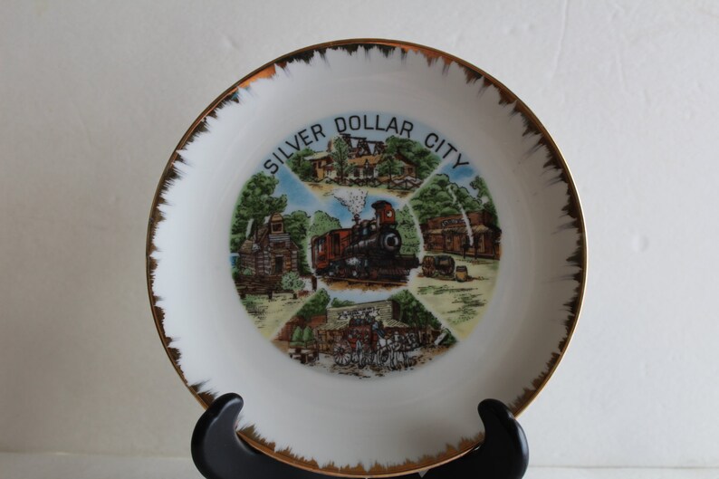 Souvenir Plate Branson Missouri Silver Dollar City Etsy