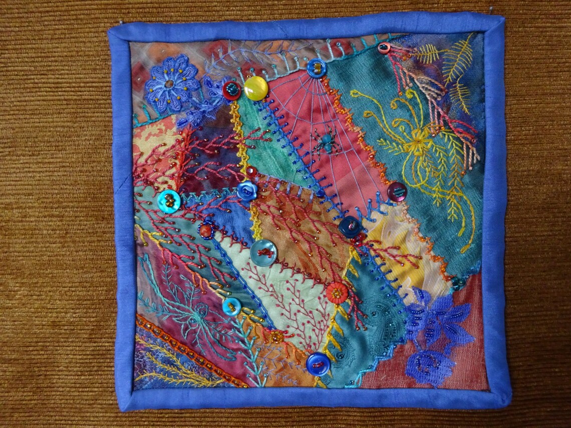 Crazy Quilt Wall Hanging wall hanging decoration crazy quilt Etsy