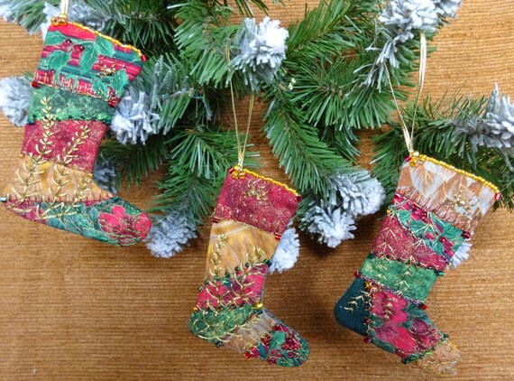 Christmas Stocking Ornaments Christmas Decoration Christmas Etsy