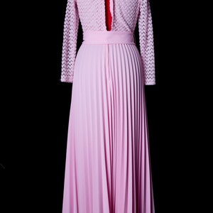 Pink Pleated 1960's Dress image 4