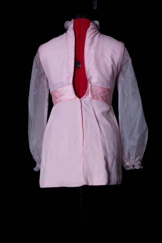 1960's Ruffled Pink Babydoll Dress - image 4