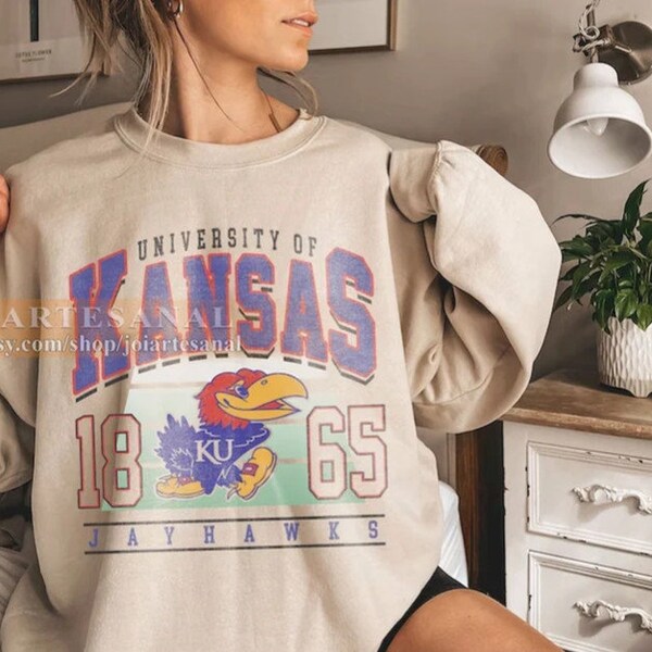 Sudadera retro de fútbol de Kansas, camiseta de Kansas, sudadera de mascota Kansas-Jayhawks, camiseta de fútbol de la NCAA, el mejor regalo de todos los tiempos