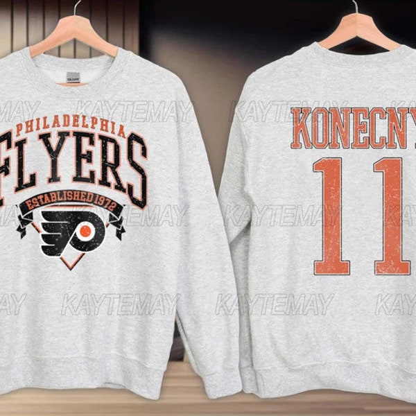 Vintage Philadelphia Flyers Sweatshirt  Travis Konecny shirt  Philadelphia Hockey shirt  Flyers Hockey Sweatshirt  Owen Tippett shirt