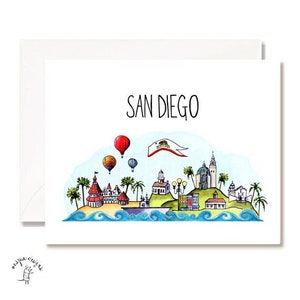 San Diego Illustration Card - Set of 10 - A2 Blank