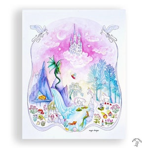 Magical Fairytale Art Print - Watercolor