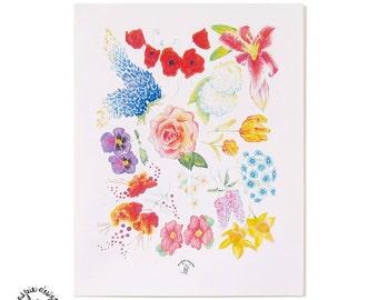 Botanical Flowers Art Print
