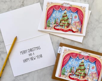 The Nutcracker Christmas Holiday Cards (Set of 8) - Recycled Paper Card