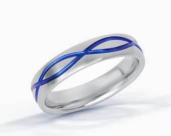 Infinity Ring, Titanium Ring, Engagement Ring, Infinity Symbol Ring, Promise Ring