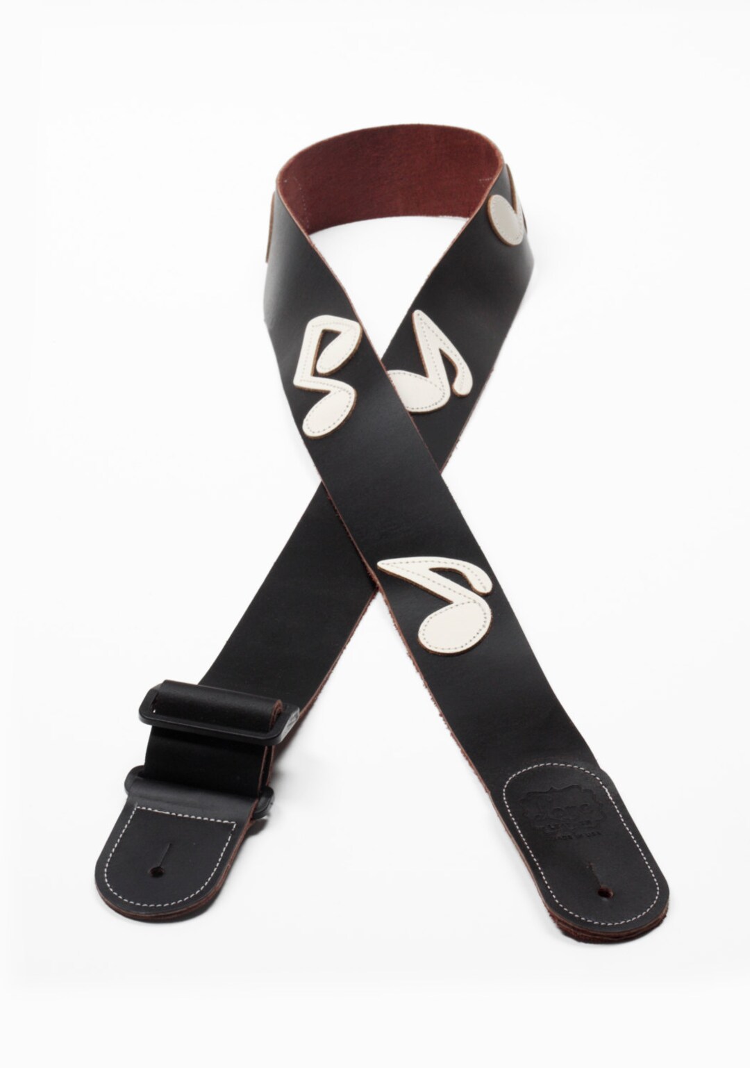 2 Leather Musical Notes Guitar Strap Etsy