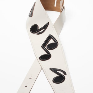 4 Musical Note Leather Guitar Strap image 3