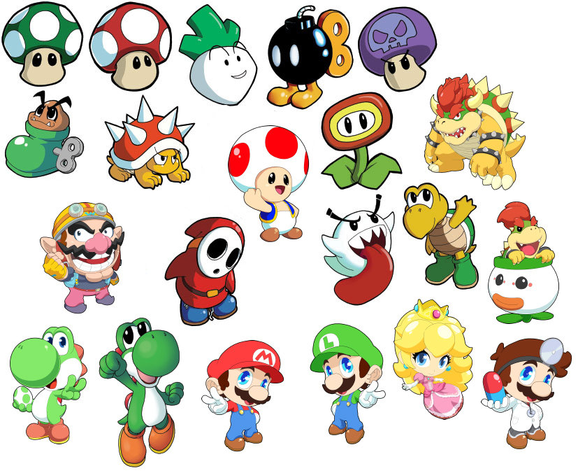 Super Mario Bros. Art Stickers Etsy