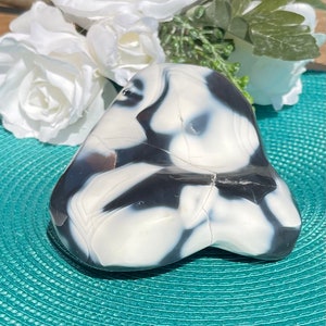 Orca Agate Freeform /  Blue Chalcedony /  Throat Chakra / Stone of Forgiveness / Gemini / Gift for her / Gift for him / Unique / Vug