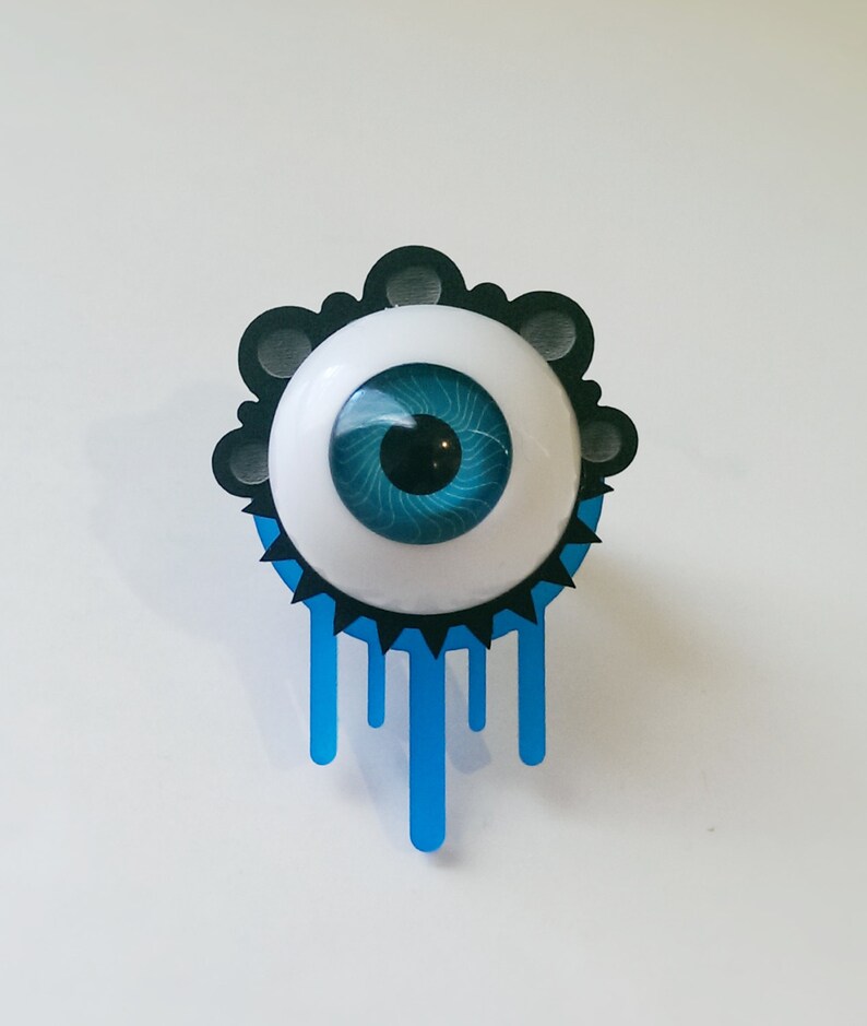 Cry-Baby Eyeball Ring Statement Jewelry image 2