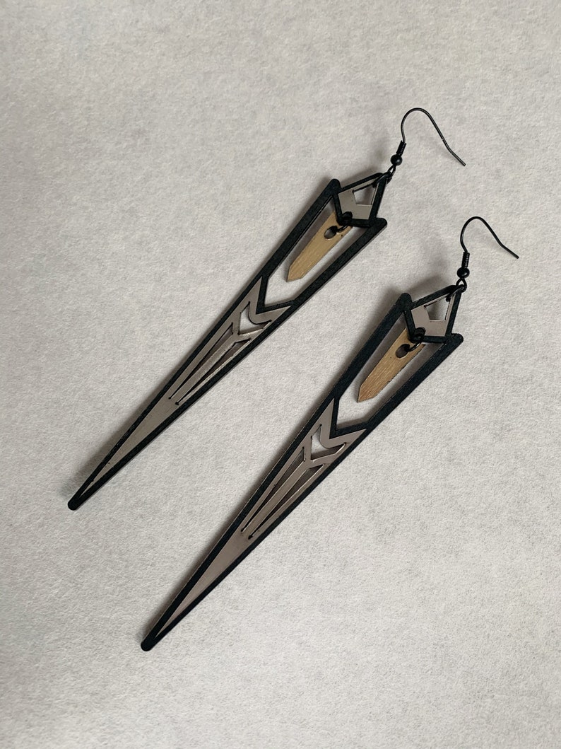 Art Deco Dart Earrings image 3