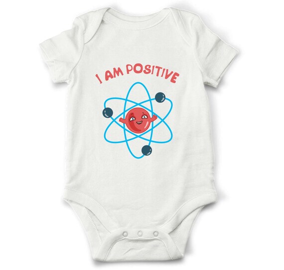 Funny Baby Bodysuit Positive Electron Baby Bodysuit Science