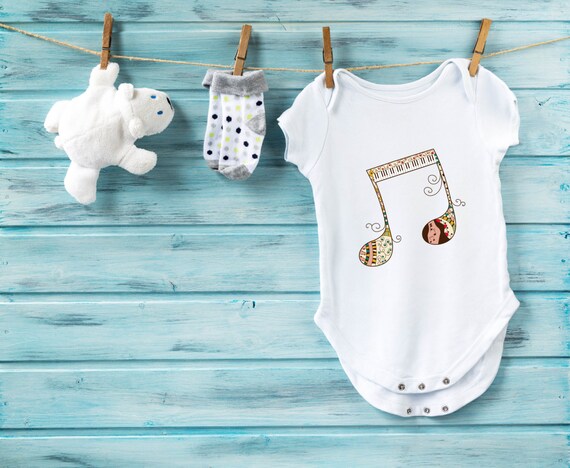 Music Bodysuit Baby Shower Gift Cute Baby Clothes Baby One Piece