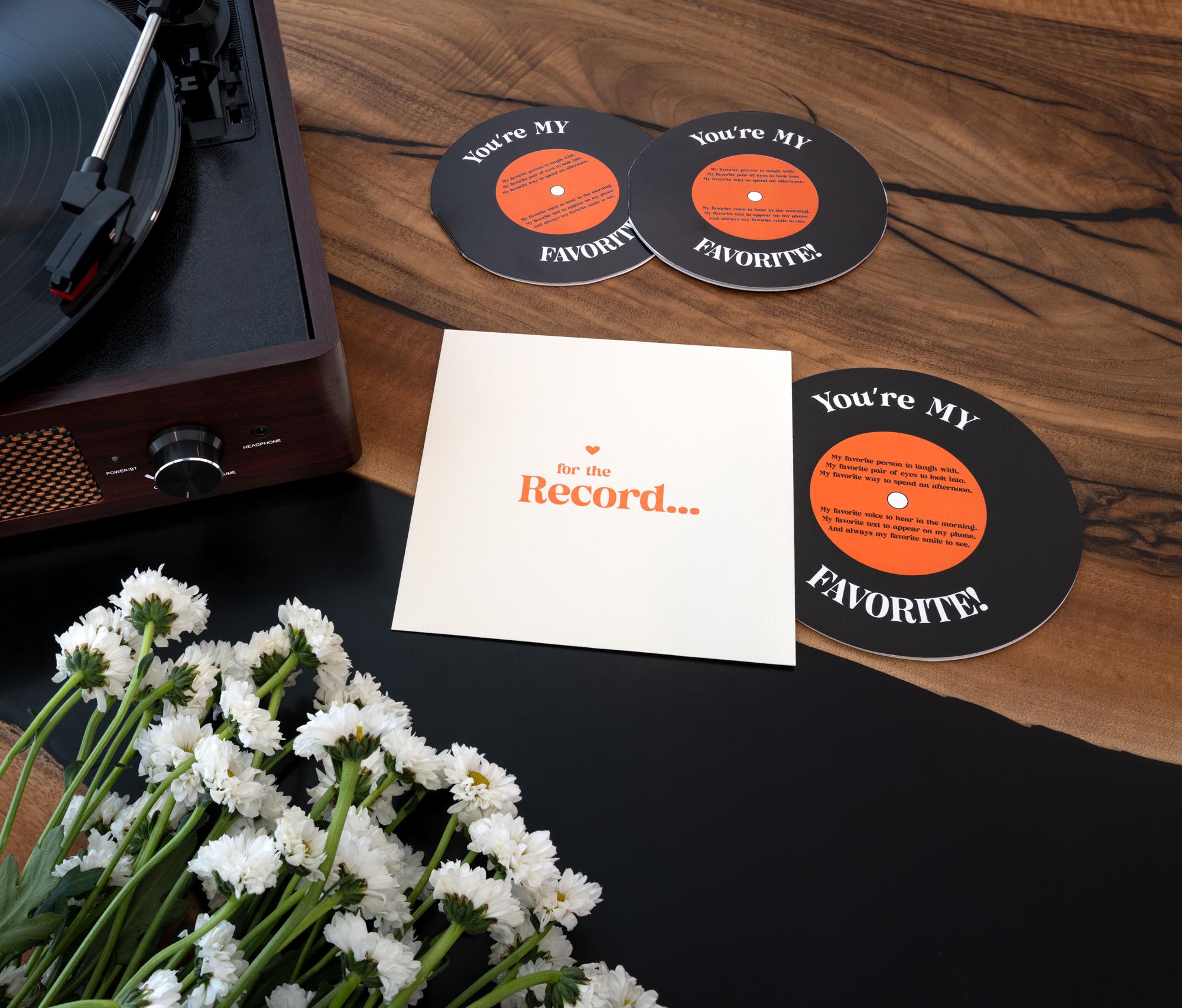 For the Record- Anniversary card for Him or Her | Gift for Husband or Wife, Boyfriend or Girlfriend | Valentine's Day Card for men and women