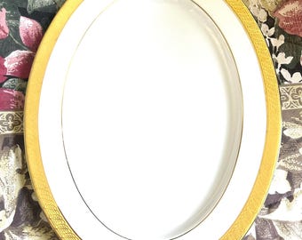 Centurion Collection Oval Serving Platter, Gold Bordered China Platter
