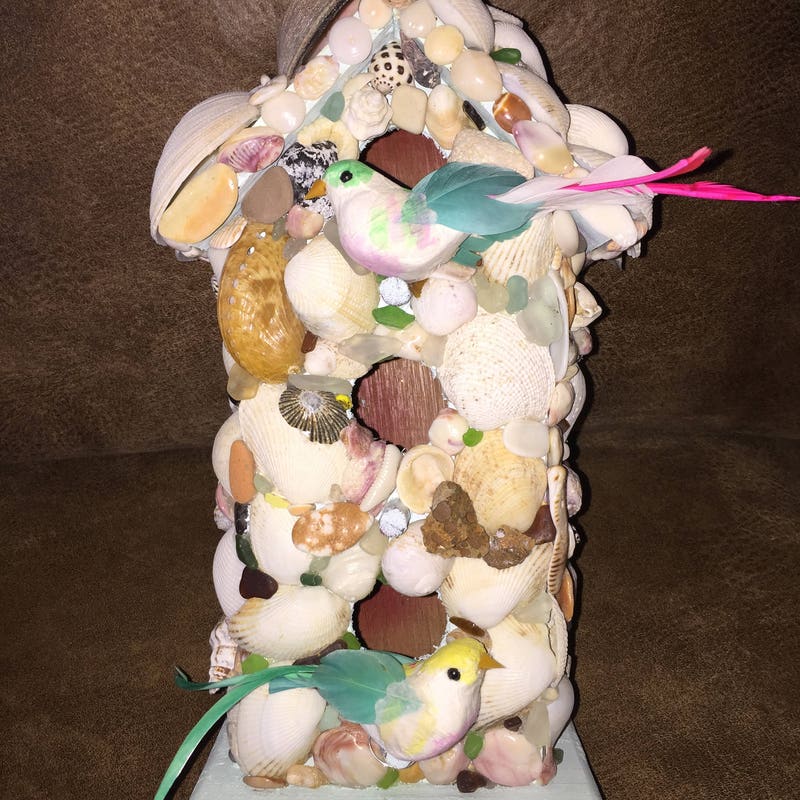 Seashell Birdhouse - Etsy