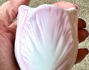 WNS 1986 Pink Tulip Candle Holders, Used, Vintage Candle Holders, Set of 4