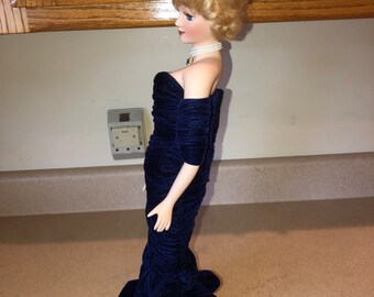 princess diana doll blue dress Porcelain Doll, Ball Gown, Pearl Necklace, Collectible Diana Standing Porcelain vip-customer-AKPRIV15 white a line dress Size:40 / US 15.5