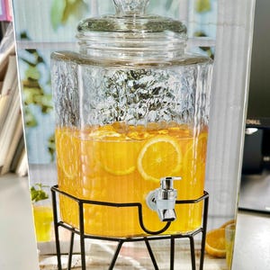 5 Gallon Glass Beverage Dispenser - Etsy