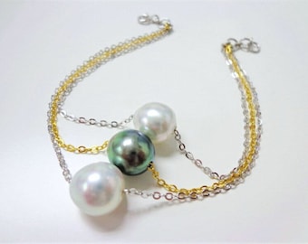 Tahitian and South Sea Baroque 9-9.9mm Pearl Bracelet