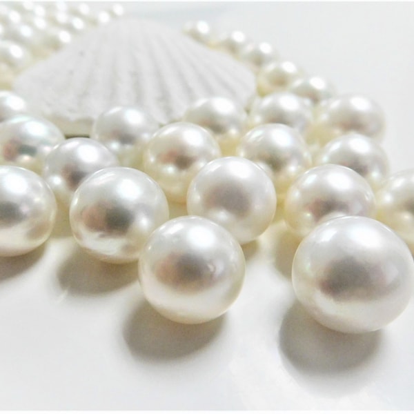 10-12mm White Round/Near-Round South Sea Loose Pearl