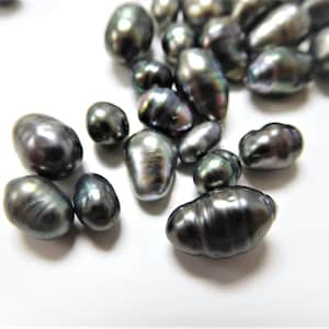 20pcs. of Undrilled 4-8mm Mix Multi-Dark/Shape Tahitian Loose Keshi Pearl Lot