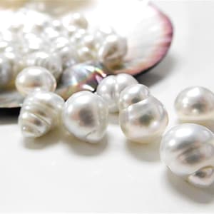 10-11mm White Circle Baroque Loose South Sea Pearl