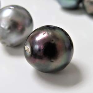 15-18mm Mix Dark-Multi Circle-Baroque Tahitian Loose Pearl