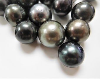 15-17mm Dark Round/Near-Round/Button Loose Tahitian Pearl