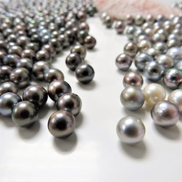 7-8mm Light/Medium-Multi Round/Semi-Round Loose Tahitian Pearl