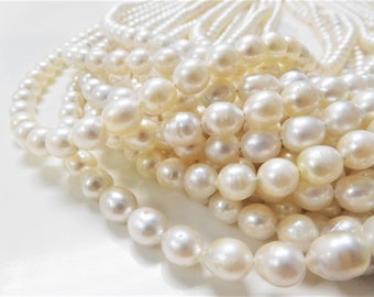 7x8mm White Semi-Round/Oval South Sea Double-Strand Necklace