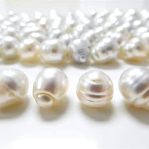 9-10mm White Circle Drop/Baroque Loose South Sea Pearl