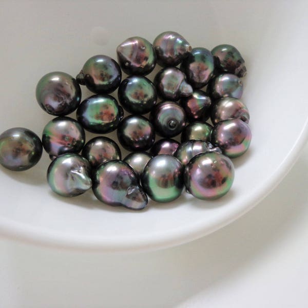 14-15mm Super Peacock Drop-Baroque Loose Tahitian Pearl