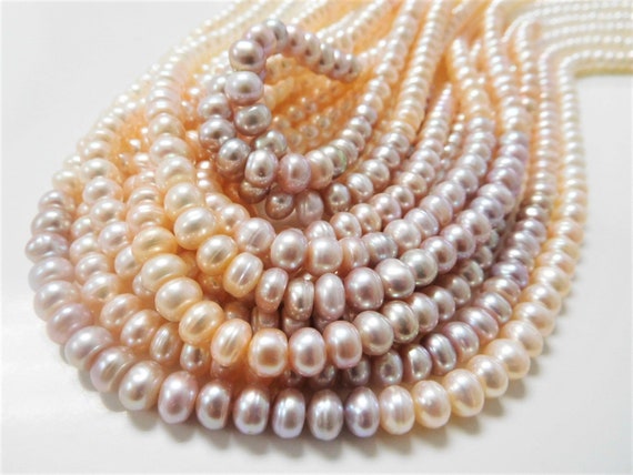 Natural Pearl 6-7mm Multicolored Genuine Freshwater cultured Pearl Necklaces 18”