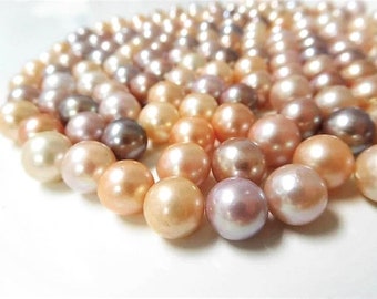 7-8mm Multi-Color Round/Semi-Round Loose Nucleated Fresh Water Pearl