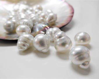 10-11mm White Circle Baroque Loose South Sea Pearl