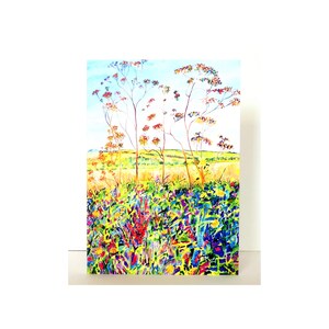 Fen Landscape  Greeting Card or Notecard  Cow Parsley image 1