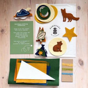 Vorm- en afvalset avontuurlijk vilt – wolviltafval voor knutselen, bundel creatief textiel