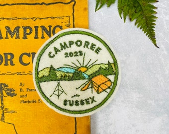 Custom Camporee Patch, Personalised Embroidered Camping Patch, Scout patch