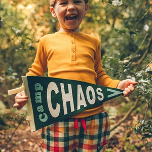 Custom Camp Pennant Flag, Camp Decor, Camping Gift For Kids
