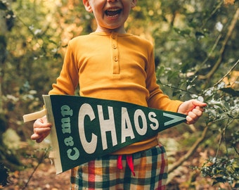 Custom Camp Pennant Flag, Camp Decor, Camping Gift For Kids