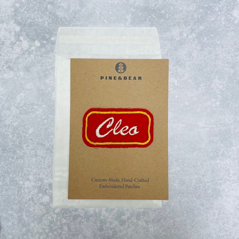 Retro Embroidered Name Patch Vintage Style Name Patch Etsy