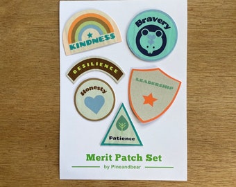 Merit Patch Set For Children, Merit Badges, Reward Badges For Kids