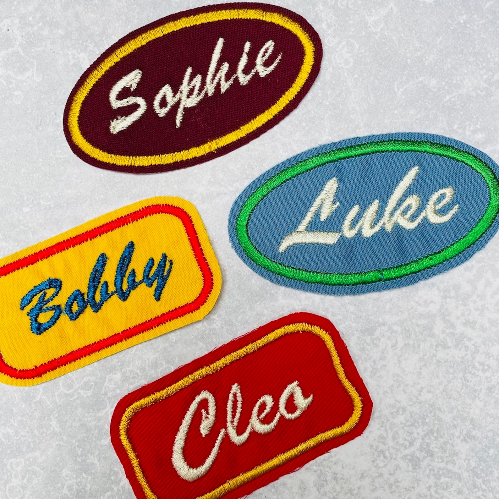 Retro Embroidered Name Patch Vintage Style Name Patch Etsy
