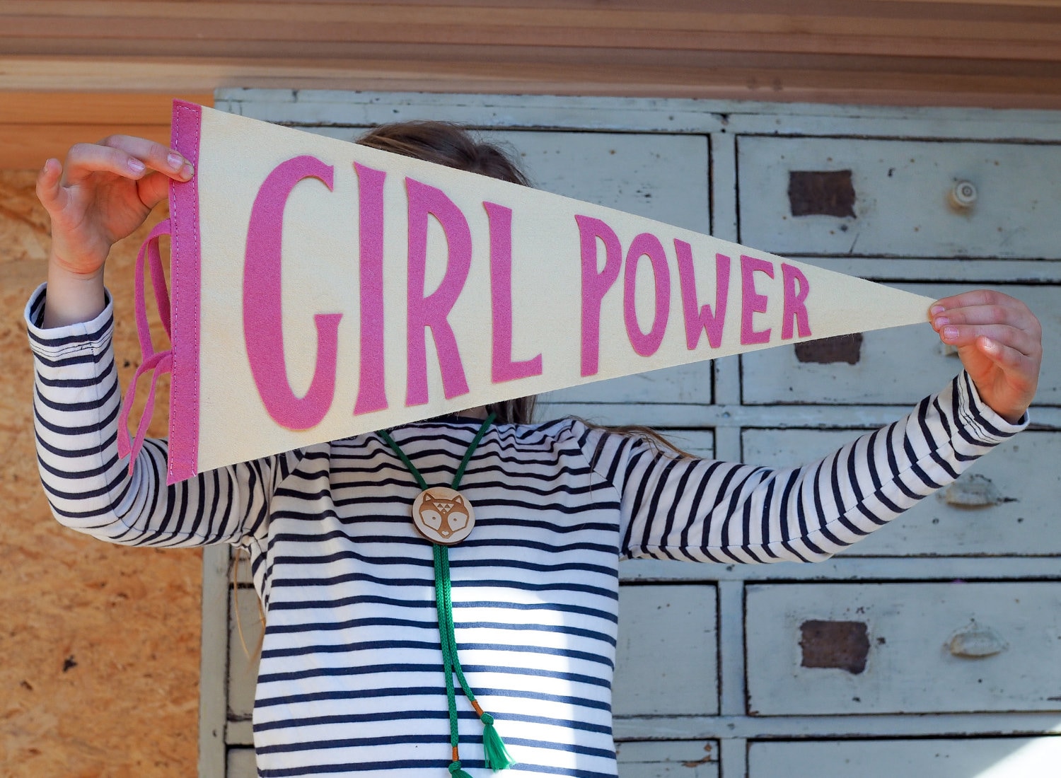 Girl Power Pennant Flag Little Feminist Pennant Etsy