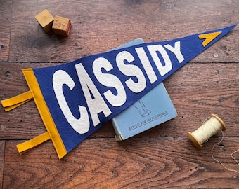 Gepersonaliseerde vilten naamwimpel, aangepaste kinderkamerdecoratie, babynaambanner
