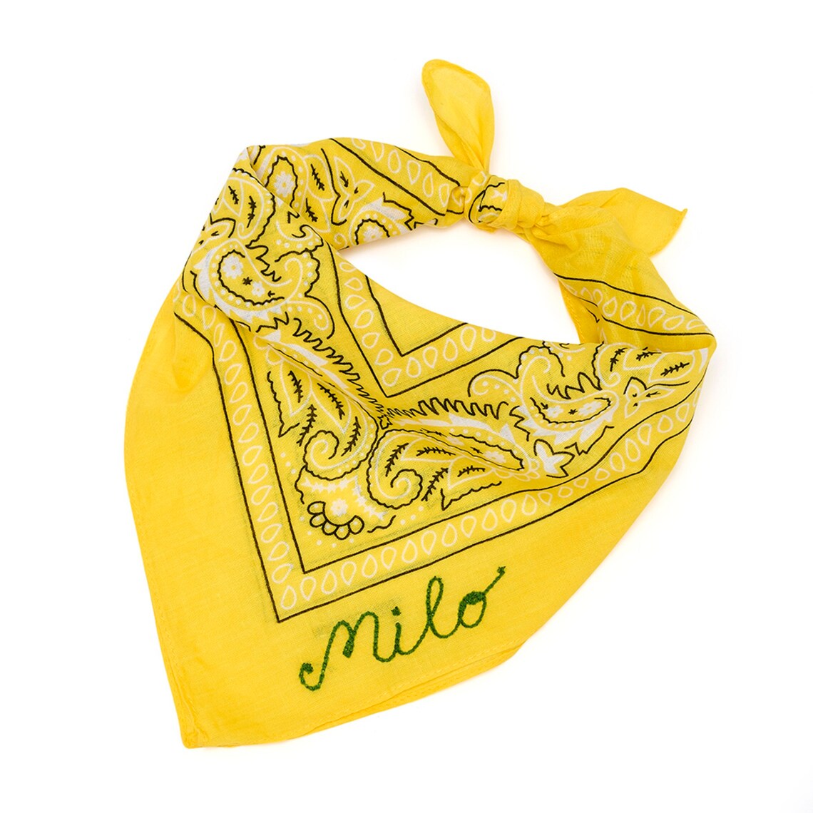 Custom Chain Stitched Cotton Bandana, Personalized Embroidered ...